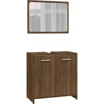 Koupelnový nábytek Sada koupelnového nábytku, hnědý dub