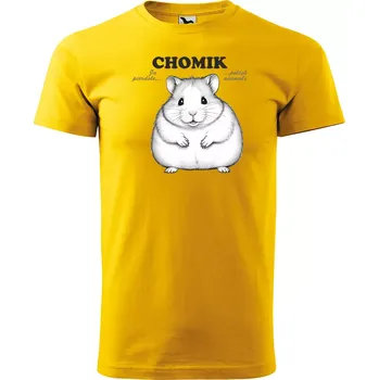 Sablio Tričko s potiskem CHOMIK - žluté L