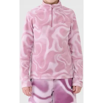 Dámská mikina 4F mikina fleecová pro dívky na lyžích 4FJWAW25UFLEF061 růžová