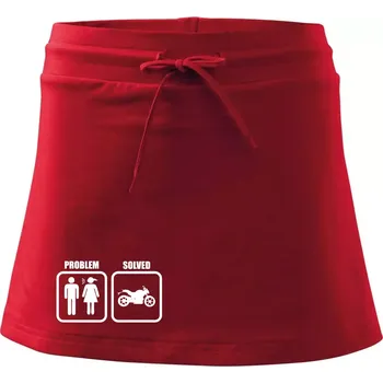 Dámská sukně Problém silniční motorka - Sportovní sukně - two in one - L ( Červená )