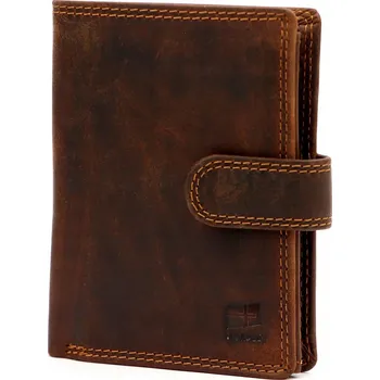 Peněženka NORDEE pánská peněženka z pravé kůže hnědá Nordee N4L - muž