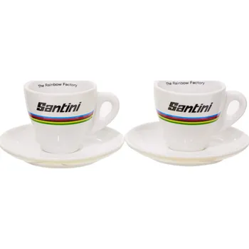 SANTINI šálky - UCI WORLD CHAMPION ESPRESSO CUPS - vícebarevná