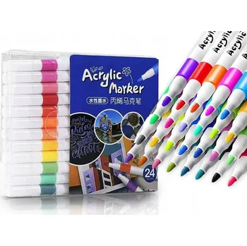 Akrylové fixy 24 ks, sada více barev