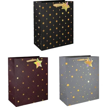 Dárková taška Taška dárková s hvězdičkami 32x42 cm