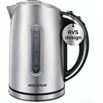 Rychlovarná konvice Elektrická konvice Aigostar 300104CEA 2200 W, 1,7 l, stříbrná/šedá
