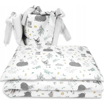 Povlečení COSING 4-dílná sada povlečení - LESNÍ PŘÁTELÉ MÁTOVÁ