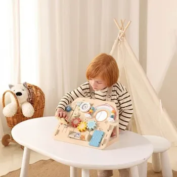 Dřevěná hračka 2KIDS TOYS Activity board Lvíčkův dům