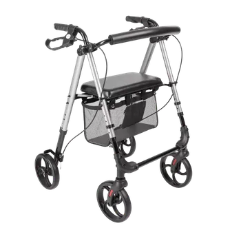 Chodítko pro seniory Odlehčené čtyřkolové chodítko s výškově nastavitelným sedadlem Alina