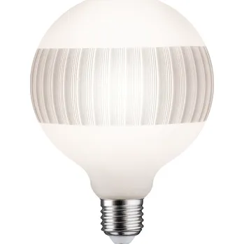 Žárovka PAULMANN VÝPRODEJ VZORKU LED G125 Modern Classic dekorativní pruh černá mat šrafovaná E27 2.700K stmívatelné - PAULMANN P 28743