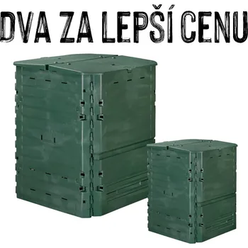 Kompostér VÝHODNÁ SADA - 2x Kompostér THERMOBOX, 600 litrů, zelený
