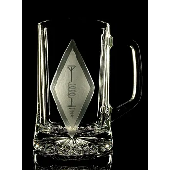 Sklenice půllitr pro radioamatéra - ručně ryté (broušené)