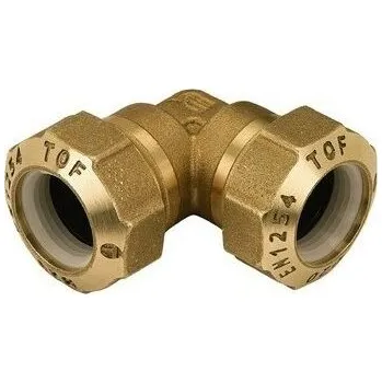 Vodovodní potrubí mosazná spojka pro PE tr. kolenová MM DN25 90st.