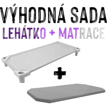 Zahradní lehátko VÝHODNÁ SADA - Dětské lehátko s matrací LEONTÝNKA, šedé