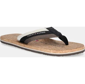 Dámské žabky Žabky Tommy Hilfiger TH CORK BEACH SANDAL FM0FM05647 hnědá 98X, EUR 41