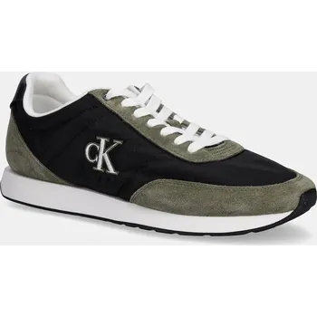Pánská obuv Tenisky Calvin Klein RETRO RUNNER ESS MIX MAT YM0YM01361 zelená 81X, EUR 42
