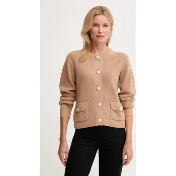 Dámský svetr Kardigan s příměsí vlny Joop! 30049419 béžová 80X, vel. 36