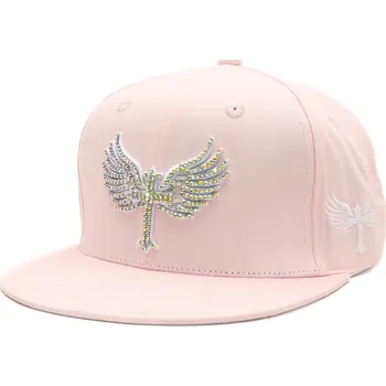 Kšiltovka Kšiltovka Reflection Luxury Shine Loud Snapback - Baby Pink/ White