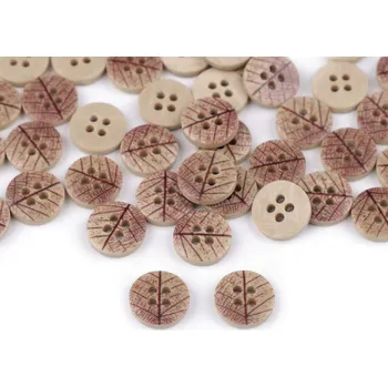 Knoflík Knoflík list - velikost 18" (10ks)