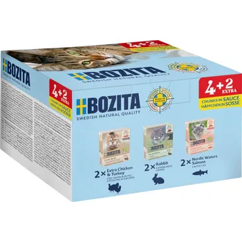 6x370g Bozita kousky v omáčce - míchané balení (3 druhy)
