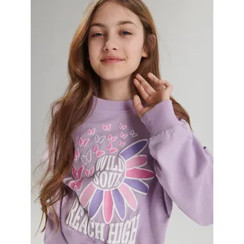 Dívčí oblečení Sinsay - GIRLS` SWEATSHIRT - levandulová - 4660Z-04X - 4660Z-04X-158-1