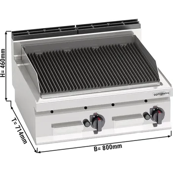 Sporák G.Gastro Plynový lávový gril (13,8 kW)