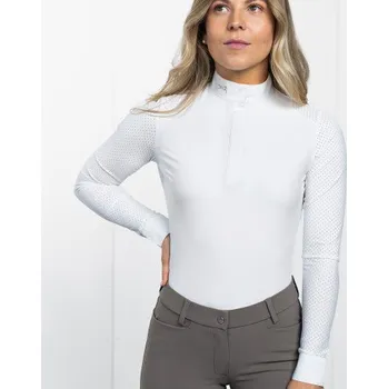 Dámské tričko FAGER Tričko závodní Nathalie Fager, s dlouhým rukávem, dámské, bílé M