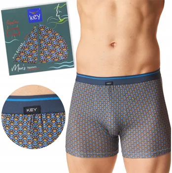 Boxerky Key pánské boxerky MXH 503 bavlna M olivové