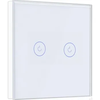 vypínač DVOJITÝ CHYTRÝ VYPÍNAČ SVĚTLA S KRABIČKOU SMART HOME BÍLÝ