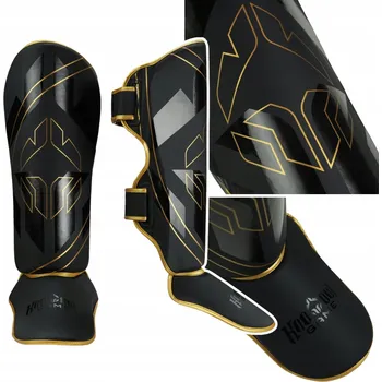 Moto oblečení Chrániče holeně a chodidel Ground Game LEHKÉ LOGO 3.0 GOLD vel. S