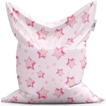 Sedací pytel Sablio Sedací vak Classic Růžové hvězdičky - 200x140 cm