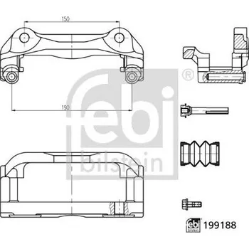 Brzdový třmen Drzak, brzdovy trmen FEBI BILSTEIN 199188