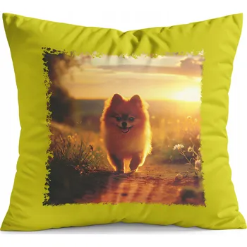 Polštář POLŠTÁŘ ŽLUTÝ DÁREK - ZVÍŘATA PES PEJSEK SLADKÝ