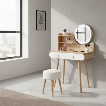 Toaletní stolek ArtJum Toaletní stolek SCANDI bílá | CM-324329