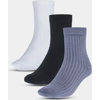 Dívčí tričko Dětské ponožky casual nad kotník s organickou bavlnou (3Pack) 4F - multibarevné Velikost: 32-35