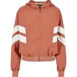 Ladies Crinkle Batwing Jacket - terracotta/whitesand XS