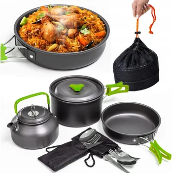 Hrnec Sada hrnců pro kempingové turistické nádobí