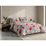 Mikroplyšové povlečení VÁNOČNÍ SRDCE šedé Rozměr povlečení: 70 x 90 cm | 140 x 220 cm