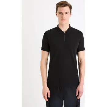 Pánské tričko Celio Polo tričko pique Gebenoit 1142322 Černá S