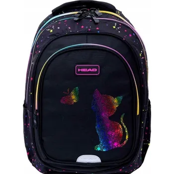 Školní batoh vícekomorový Head černý, vícebarevný, 20 l