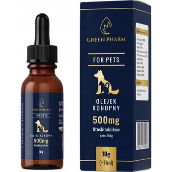 Konopný olej pro zvířata Green Pharm 5% 11 ml proti stresu