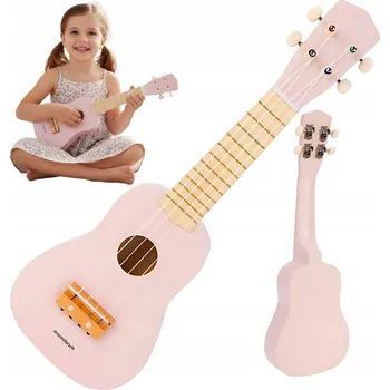 Hudební nástroj pro děti Mamabrum MAM55 růžové dřevěné ukulele