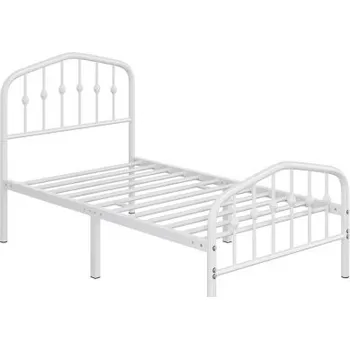 Postel Kovový rám postele 615153 white 90x190cm, bílý - B YAHEETECH