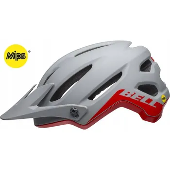 Cyklistická přilba MTB helma BELL 4FORTY MIPS cliffhanger matná lesklá šedá karmínová M / 55-59 Cm