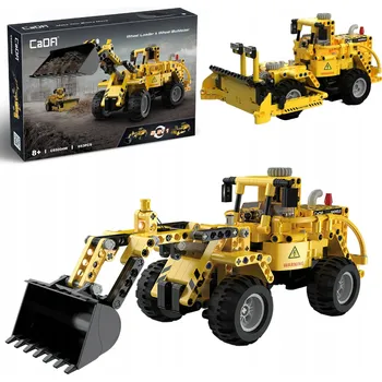 ostatní stavebnice Stavebnice Cada Make Your Bricks Move C65004W Kolový nakladač a kolový buldozer 693 ks