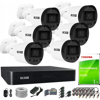 IP kamera Monitorovací sada 6x kamera 5Mpx analog + rozšiřitelný rekordér 8CH 1TB