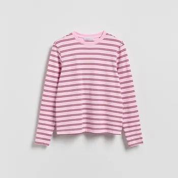 Reserved - Tričko s vysokým podílem mercerované bavlny a dlouhými rukávy - pastelově růžová - 9467H-03X - 9467H-03X-XS