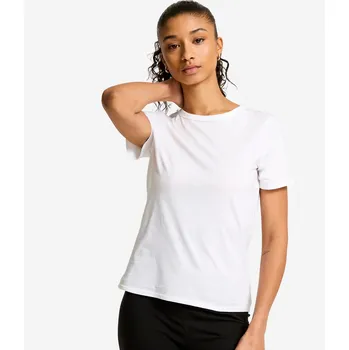 Pánské tričko DOMYOS Dámské fitness tričko 100 XS BÍLÁ