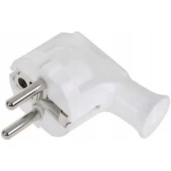 Elektrická zásuvka Úhlová zástrčka s uzemněním 16A bílá Elgotech WT-35