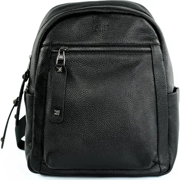 Malý dámský kožený batoh městský černý z pravé kůže SOLIER