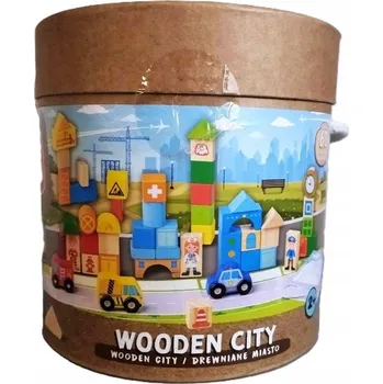 ostatní stavebnice DŘEVĚNÉ STAVEBNICE WOODEN CITY DŘEVĚNÉ MĚSTO 60 DÍLKŮ ELEFUN